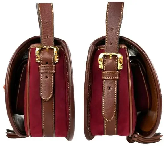 Loewe Vintage Anagram Sevilla Suede Leather Shoulder Bag - Picture 5 of 11